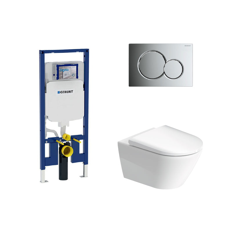 Geberit Sigma In-Wall System with Duravit D-Neo Wall-Hung Toilet Package