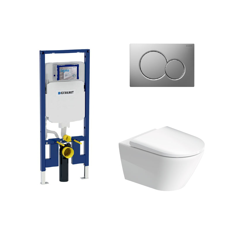 Geberit Sigma In-Wall System with Duravit D-Neo Wall-Hung Toilet Package