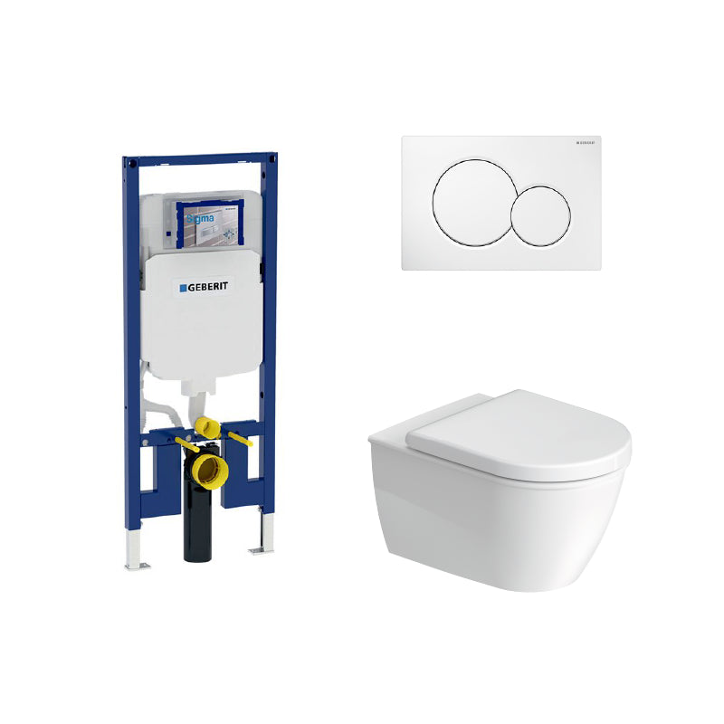 Geberit Sigma In-Wall System with Duravit Darling New Wall-Hung Toilet Package #254509