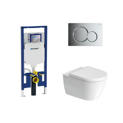 Geberit Sigma In-Wall System with Duravit Darling New Wall-Hung Toilet Package #254509