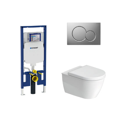 Geberit Sigma In-Wall System with Duravit Darling New Wall-Hung Toilet Package 254409