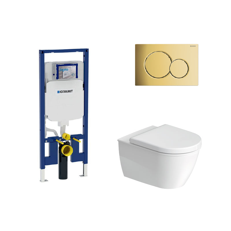 Geberit Sigma In-Wall System with Duravit Darling New Wall-Hung Toilet Package #254509