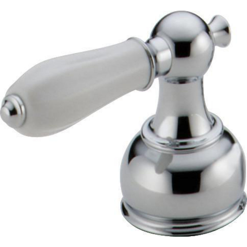 Small Traditional Handles Withporcelain Accent - Chrome