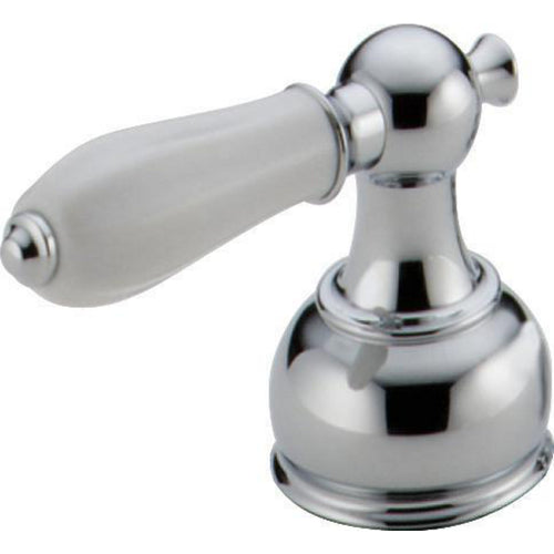 Small Traditional Handles Withporcelain Accent - Chrome