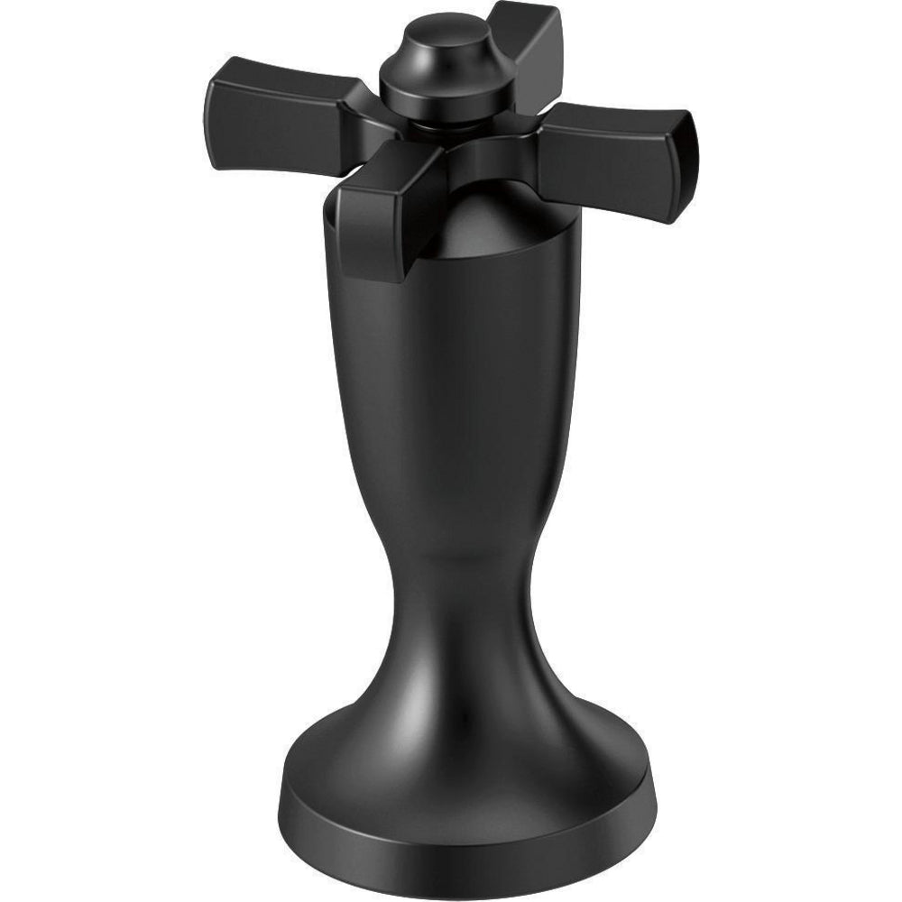 Dorval Wall Mount Tub Filler And Roman Tub Filler Cross Handle - Matte Black