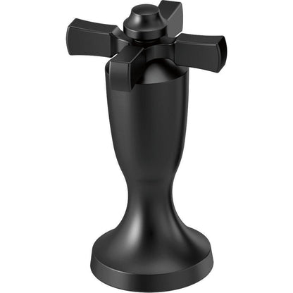 Dorval Wall Mount Tub Filler And Roman Tub Filler Cross Handle - Matte Black