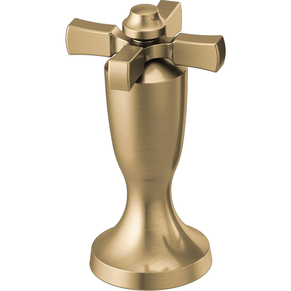 Dorval Wall Mount Tub Filler And Roman Tub Filler Cross Handle - Champagne Bronze