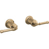 Broderick Wall Mount Tub Filler Handle Kit-lever - Lumicoat Champagne Bronze
