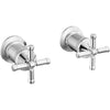 Broderick Wall Mount Tub Filler Handle Kit-cross - Lumicoat Chrome