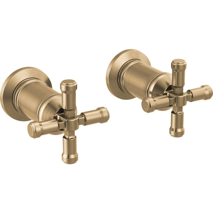 Broderick Wall Mount Bathroom Faucet Handle Kit-cr - Lumicoat Champagne Bronze