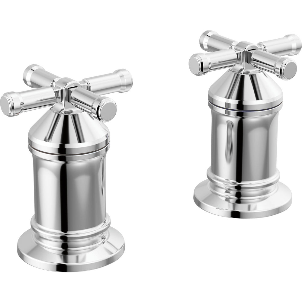 Broderick 2 Handle Roman Tub Handle Kit-cross - Lumicoat Chrome