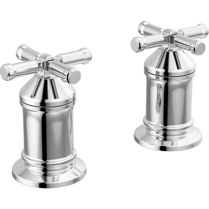 Broderick 2 Handle Roman Tub Handle Kit-cross - Lumicoat Chrome