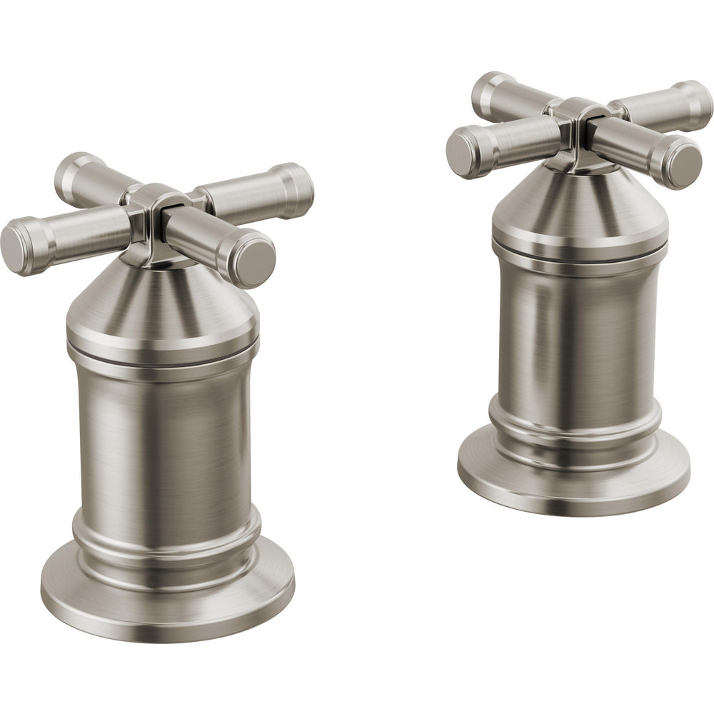 Broderick 2 Handle Roman Tub Handle Kit-cross - Lumicoat Stainless