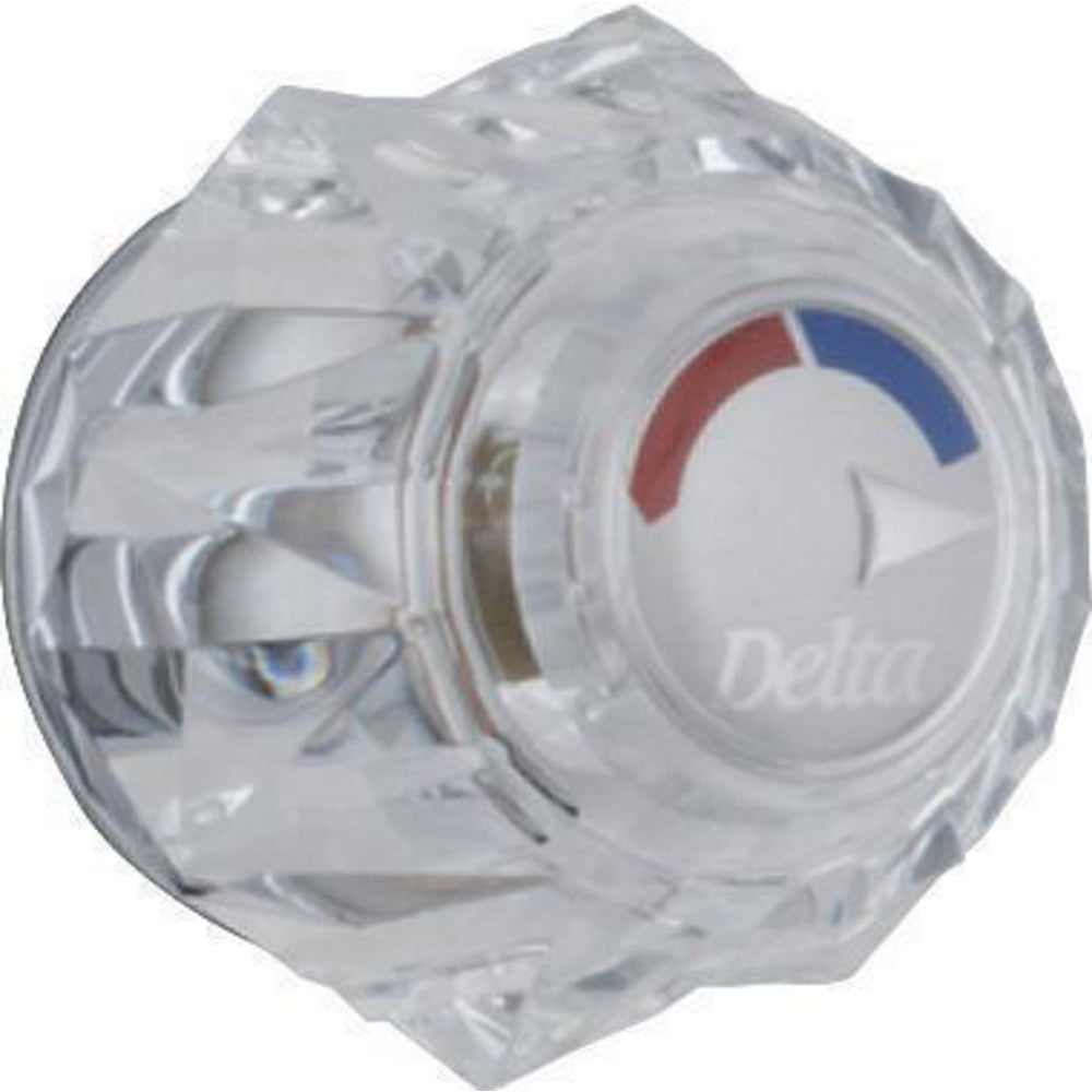 Large Clear Knob Handle for Tub & Shower, Single - Chrome