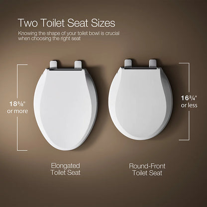 Kohler Cachet®
ReadyLatch® Quiet-Close™ round-front toilet seat