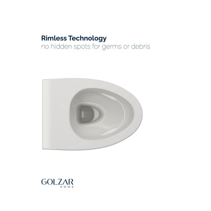 Bocchi Glossy White 2-Piece Elongated Dual-Flush Wall Mounted Toilet with Duravit In-Wall Tank (Seat Included)