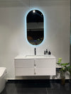 Cresta Frameless Oval LED Bathroom Mirror – 42" x 20"