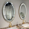 Château Luxury Double Sink Floating Vanity – Titanium Gold + Creamy Apricot Beige with Natural Marble Top
