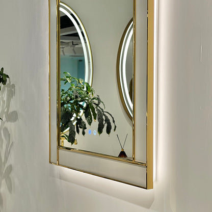 Lumina Cool Gray Semi-Translucent Wood Grain / Gold Brushed Finish - Godi