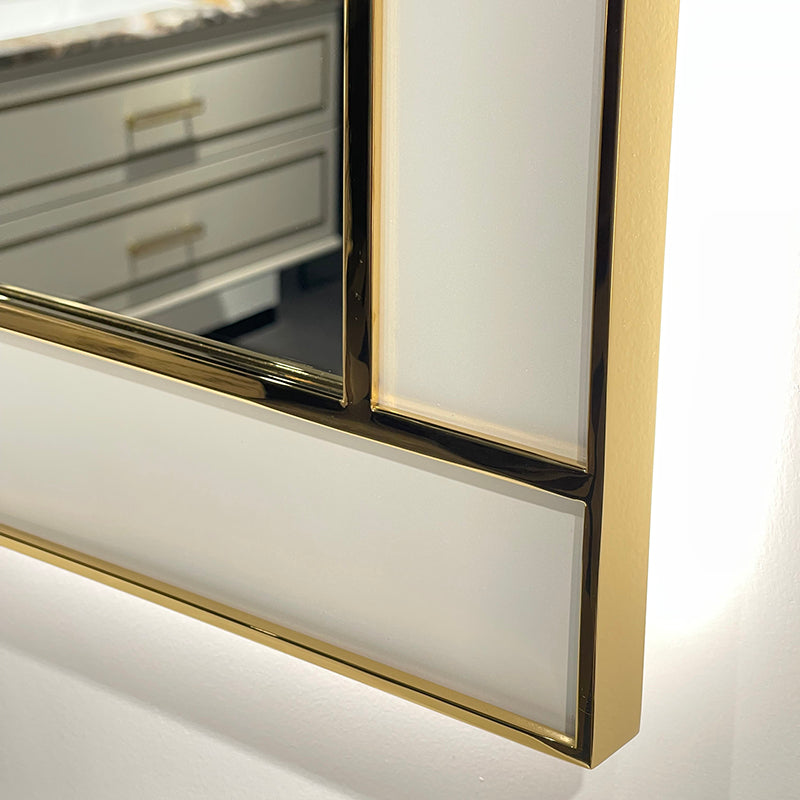 Lumina Cool Gray Semi-Translucent Wood Grain / Gold Brushed Finish - Godi