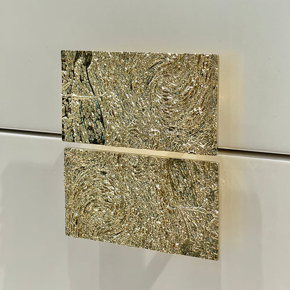 Lumina Cool Gray Semi-Translucent Wood Grain / Gold Brushed Finish - Godi