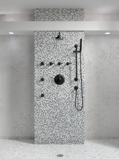 Essential Shower Series 5" Linear Round H2Okinetic Single Function Wall Mount Showerhead lifestyle