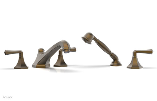 Phylrich LE VERRE & LA CROSSE Deck Tub Set with Hand Shower - Lever Handles K2170V1