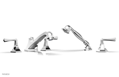 Phylrich LE VERRE & LA CROSSE Deck Tub Set with Hand Shower - Lever Handles K2170V1