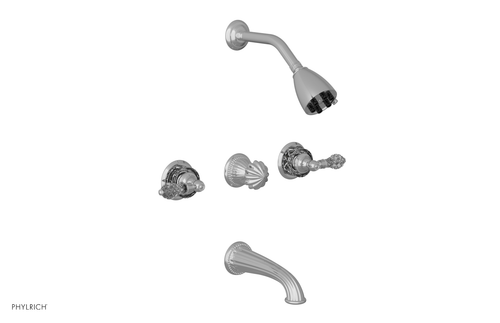 Phylrich REGENT CUT CRYSTAL Three Handle Tub and Shower Set K2181
