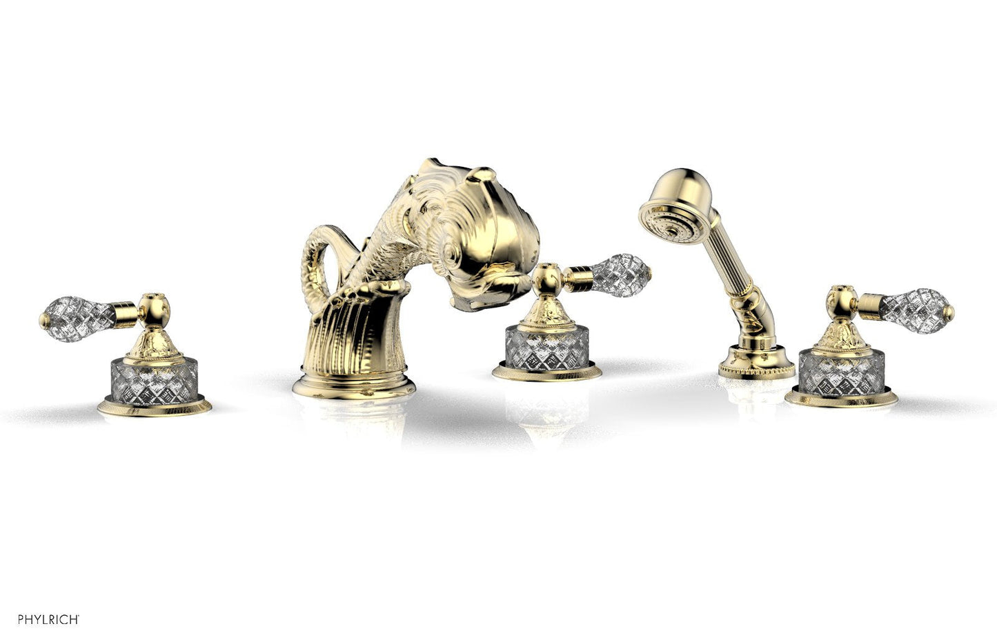 Phylrich DOLPHIN Deck Tub Set with Hand Shower K2184M1