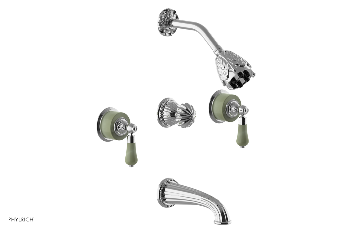 VERSAILLES Three Handle Tub and Shower Set - Green Onyx K2240