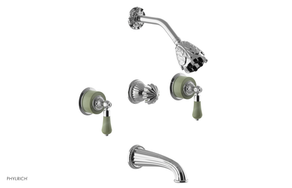 VERSAILLES Three Handle Tub and Shower Set - Green Onyx K2240