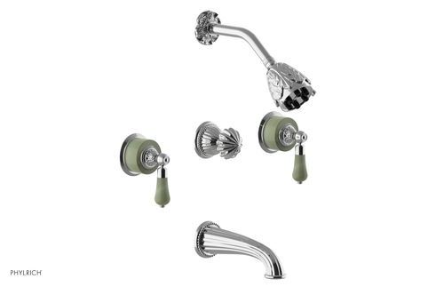 VERSAILLES Three Handle Tub and Shower Set - Green Onyx K2240