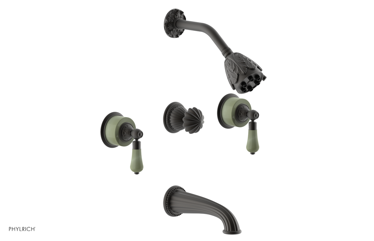 VERSAILLES Three Handle Tub and Shower Set - Green Onyx K2240