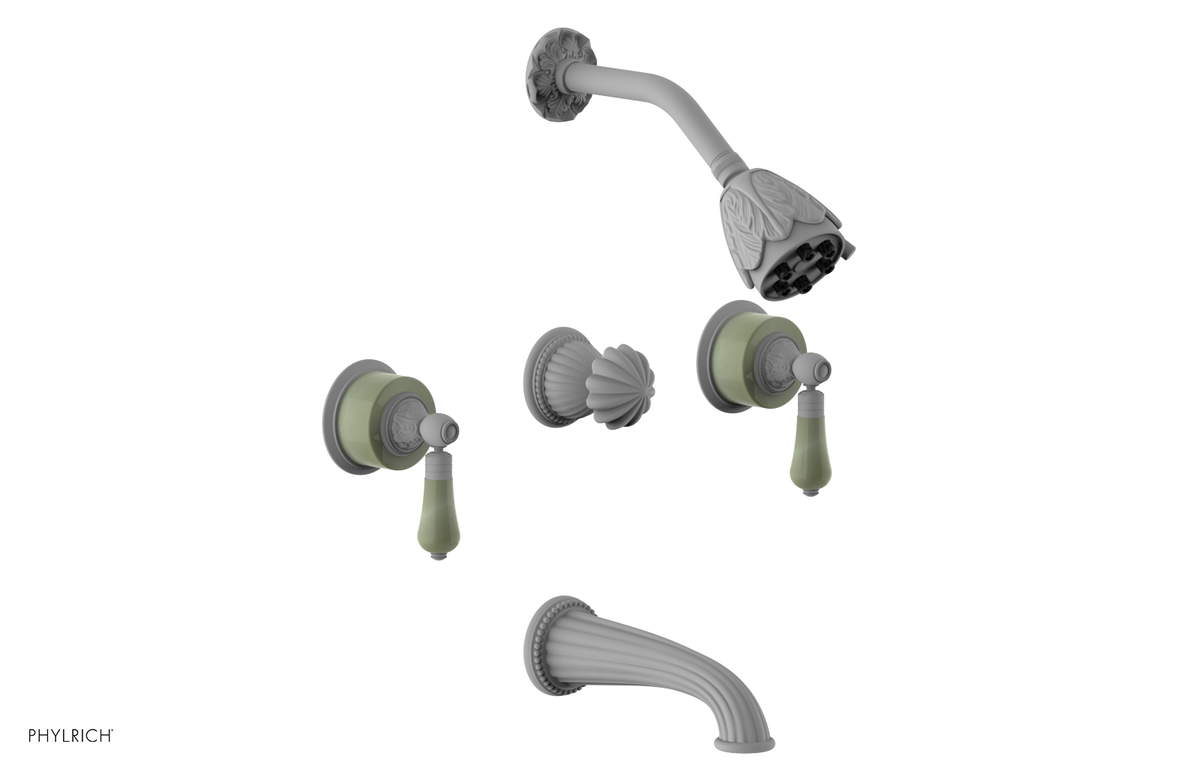 VERSAILLES Three Handle Tub and Shower Set - Green Onyx K2240