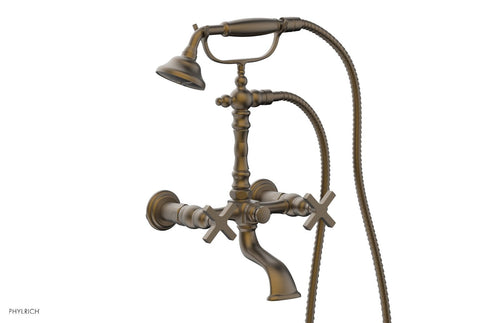 Phylrich HEX MODERN Exposed Tub & Hand Shower - Cross Handle K2393-22