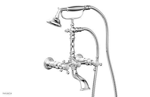 Phylrich HEX TRADITIONAL Exposed Tub & Hand Shower - Cross Handle K2393-24