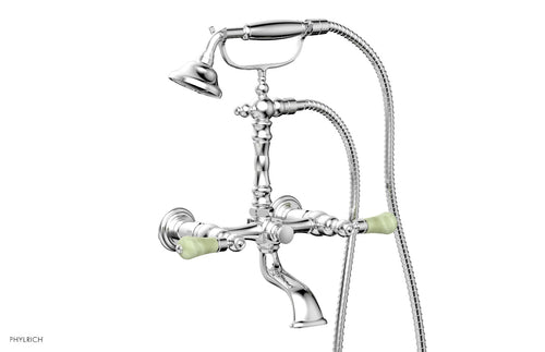 Phylrich REGENT Exposed Tub & Hand Shower -Green Onyx Handle K2393-30