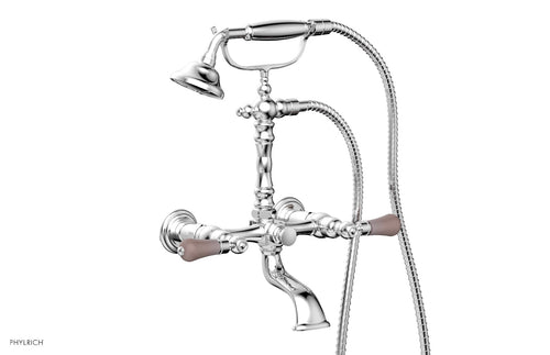 Phylrich REGENT Exposed Tub & Hand Shower - Pink Onyx Handle K2393-33
