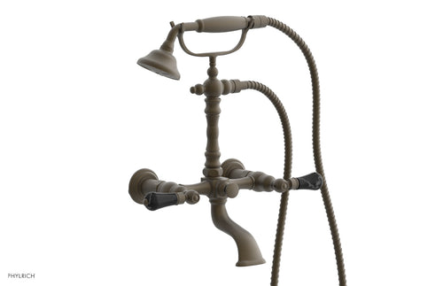 Phylrich REGENT Exposed Tub & Hand Shower - Frienze Black Onyx Handle K2393-34