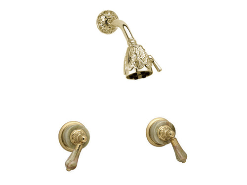 Phylrich VERSAILLES Two Handle Shower Set - Green Onyx K3240