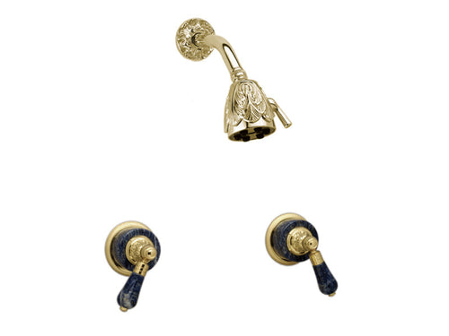Phylrich VERSAILLES Two Handle Shower Set - Bleu Sodalite K3242