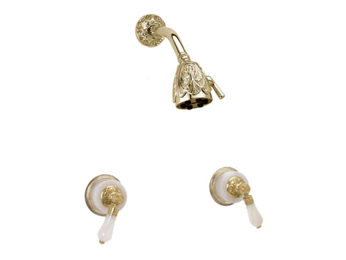 Phylrich VERSAILLES Two Handle Shower Set - Pink Onyx K3243