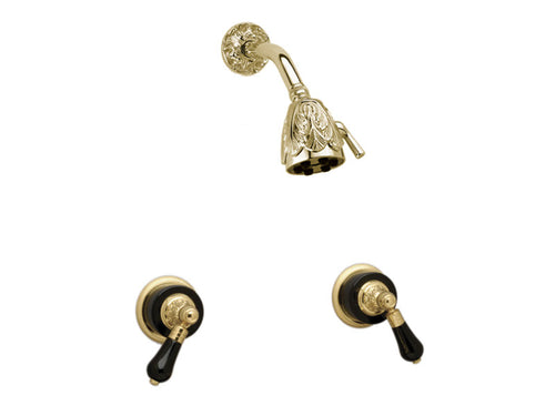 Phylrich VERSAILLES Two Handle Shower Set - Frienze Black Onyx K3244