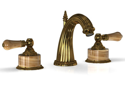 Phylrich VERSAILLES Widespread Faucet - Montaione Brown Onyx K331