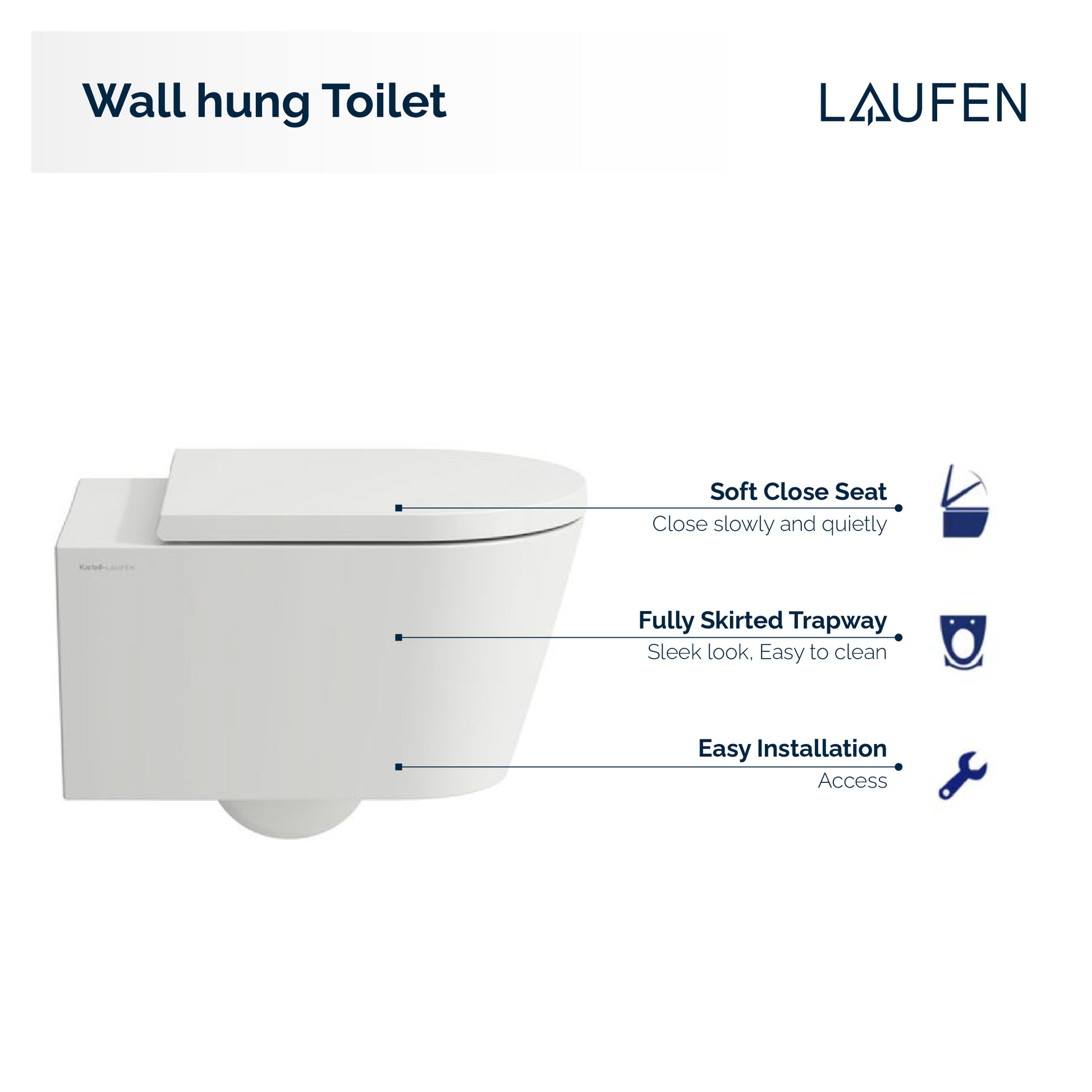 Laufen Kartell Wall Hung Toilet Complete Set with Geberit Carrier - Golzar Home