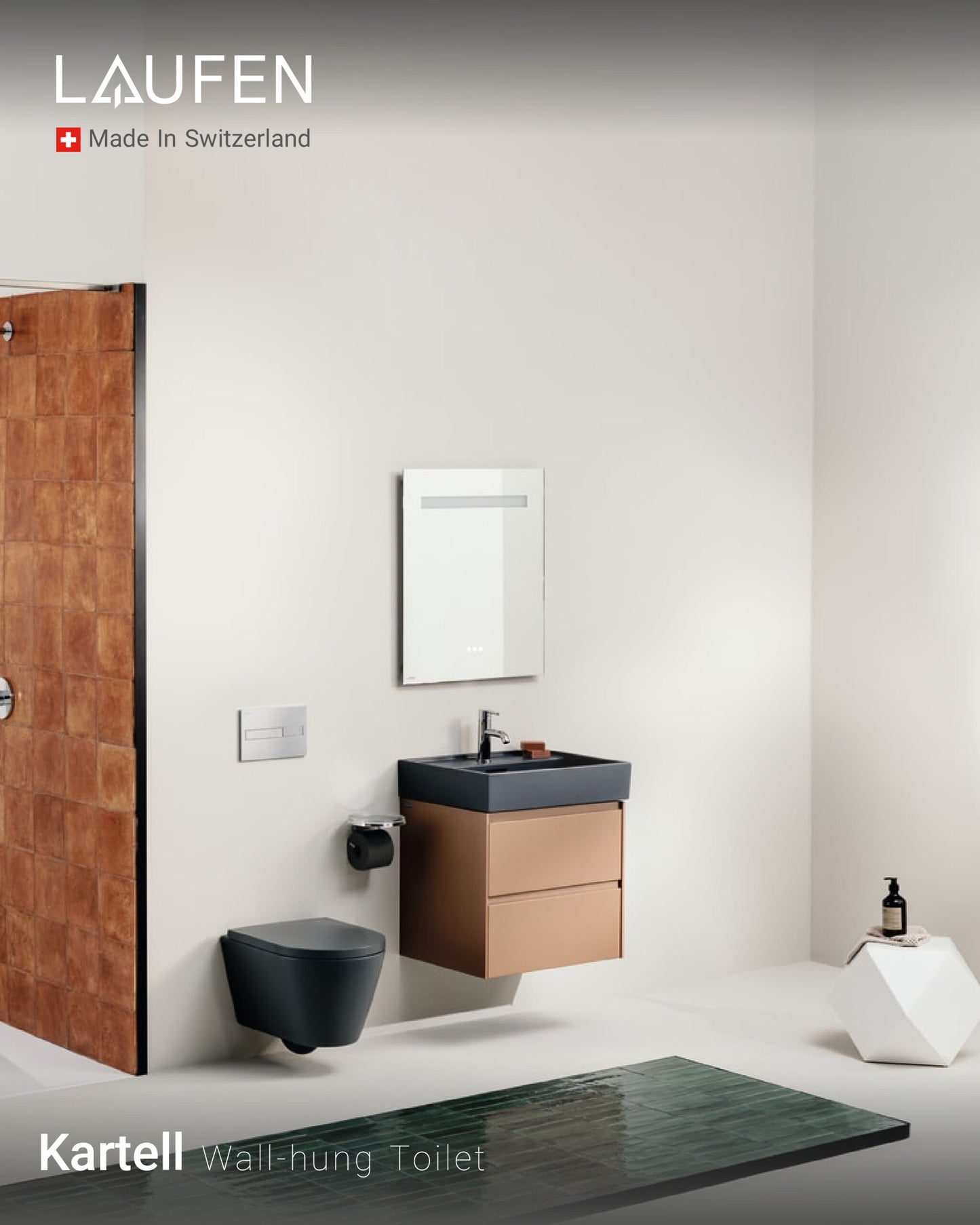 Laufen Kartell Wall Hung Toilet Complete Set with Geberit Carrier - Golzar Home