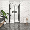 Zitta Shower door 48", in alcove, in chrome