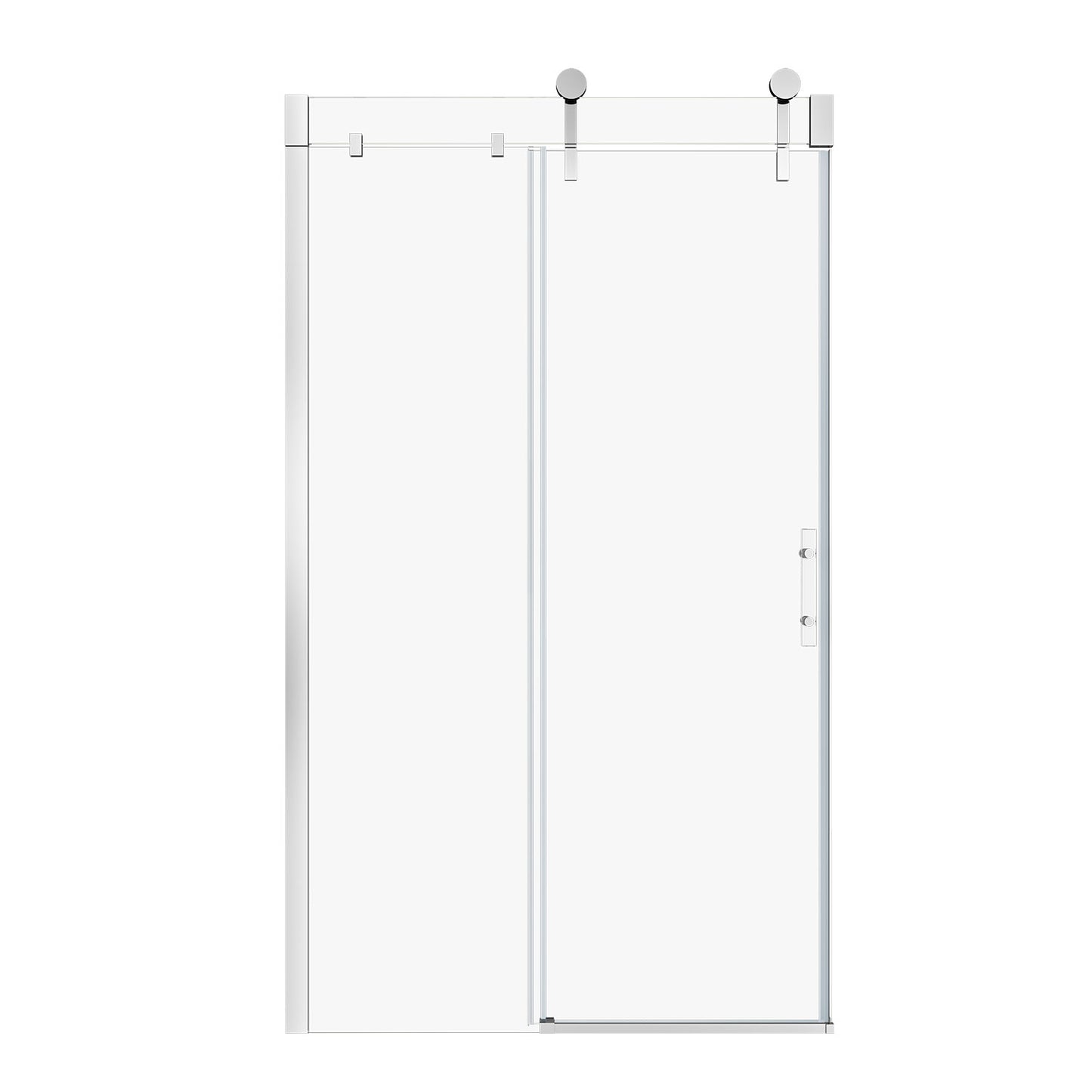Zitta Shower door 60", in alcove, in chrome