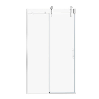 Zitta Shower door 60", in alcove, in chrome